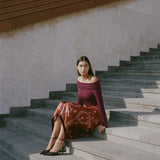 Gayane Plum Cotton Top