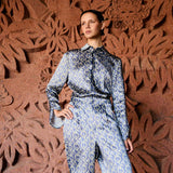 Agape Printed Silk Jumpsuit