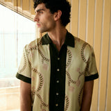Noyan Green Printed Silk Shirt