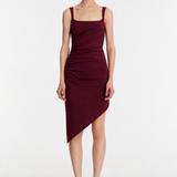 Anahit Plum Cotton Dress