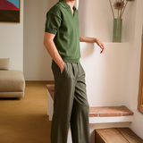 Pantalon Arame Vert en laine