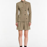 Siranush Beige Wool Shorts